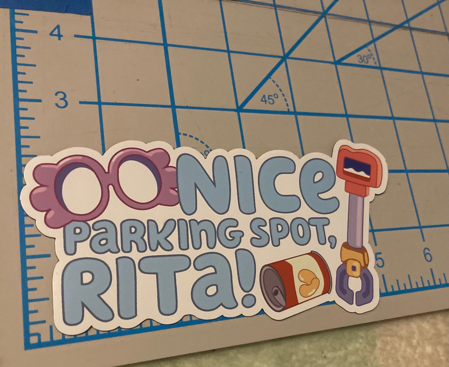 Magnetic Nice Parking Spot Rita Vinyl Decal