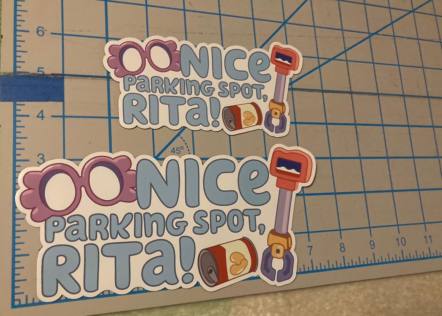 Magnetic Nice Parking Spot Rita Vinyl Decal