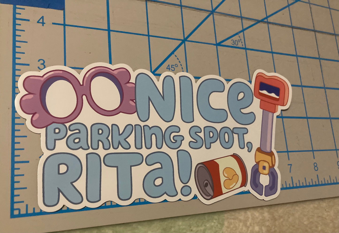 Magnetic Nice Parking Spot Rita Vinyl Decal